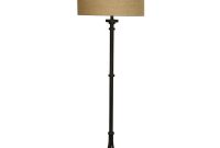 Stylecraft 64 In Industrial Bronze Floor Lamp With Beige Hardback Fabric Shade intended for size 1000 X 1000