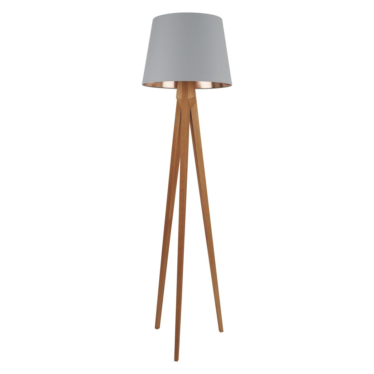 Stylish Grey Wooden Floor Lamp T R I P O D A K With And with size 1200 X 1200