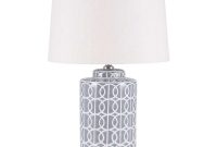 Stylish Tall Grey And White Ceramic Table Lamp And Shade inside dimensions 1000 X 1000