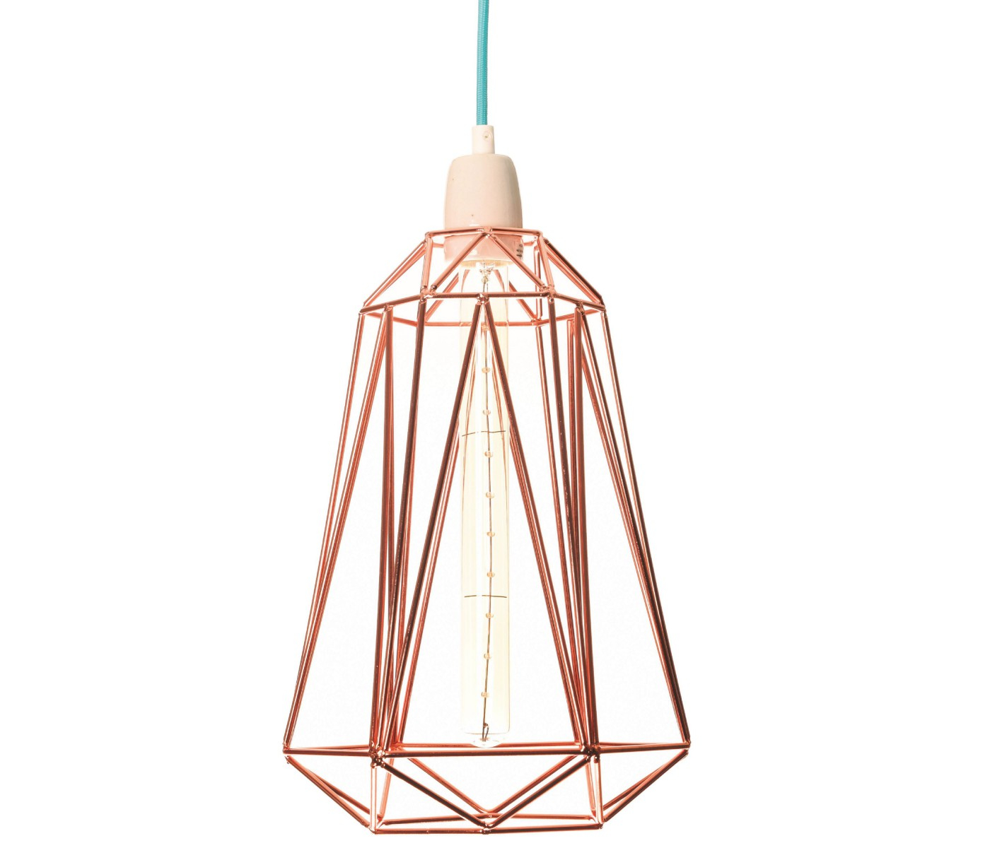 Table Lamp Diamond 5 Copper And Blue Filament Style within sizing 1400 X 1200