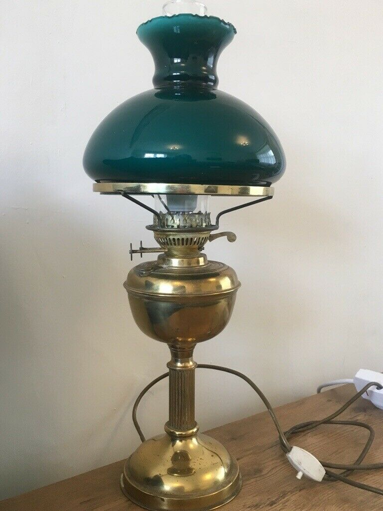 Tall Table Lamp Antique Brass Lamp Brass Oil Lamp Electric Vintage Lamp In Blackley Manchester Gumtree intended for sizing 768 X 1024