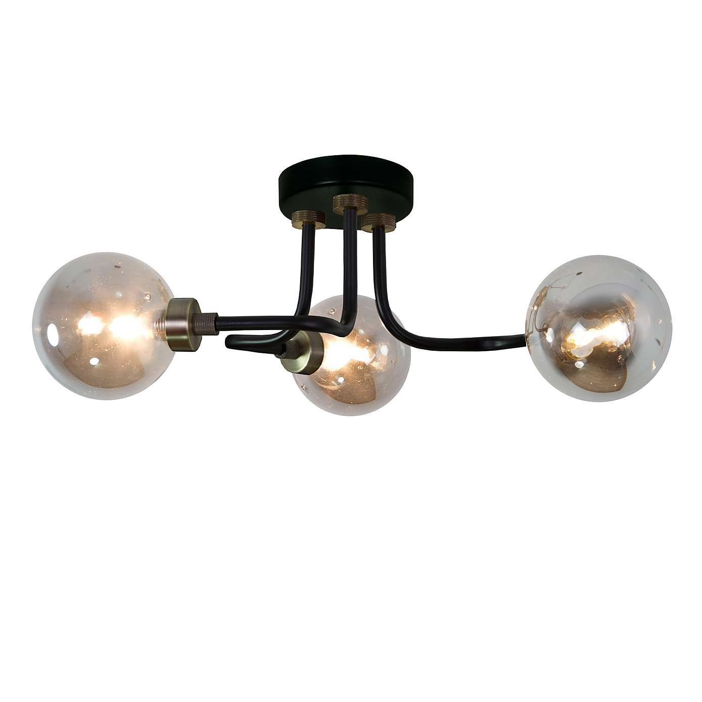 Tanner Black 3 Light Ceiling Fitting Ceiling Lights with regard to proportions 1389 X 1389