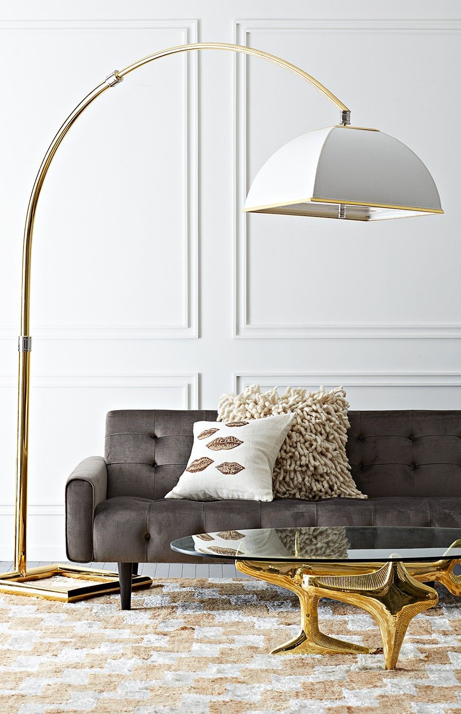 The Electrum Arc Floor Lamp Offers An Intriguing Design for sizing 904 X 1400