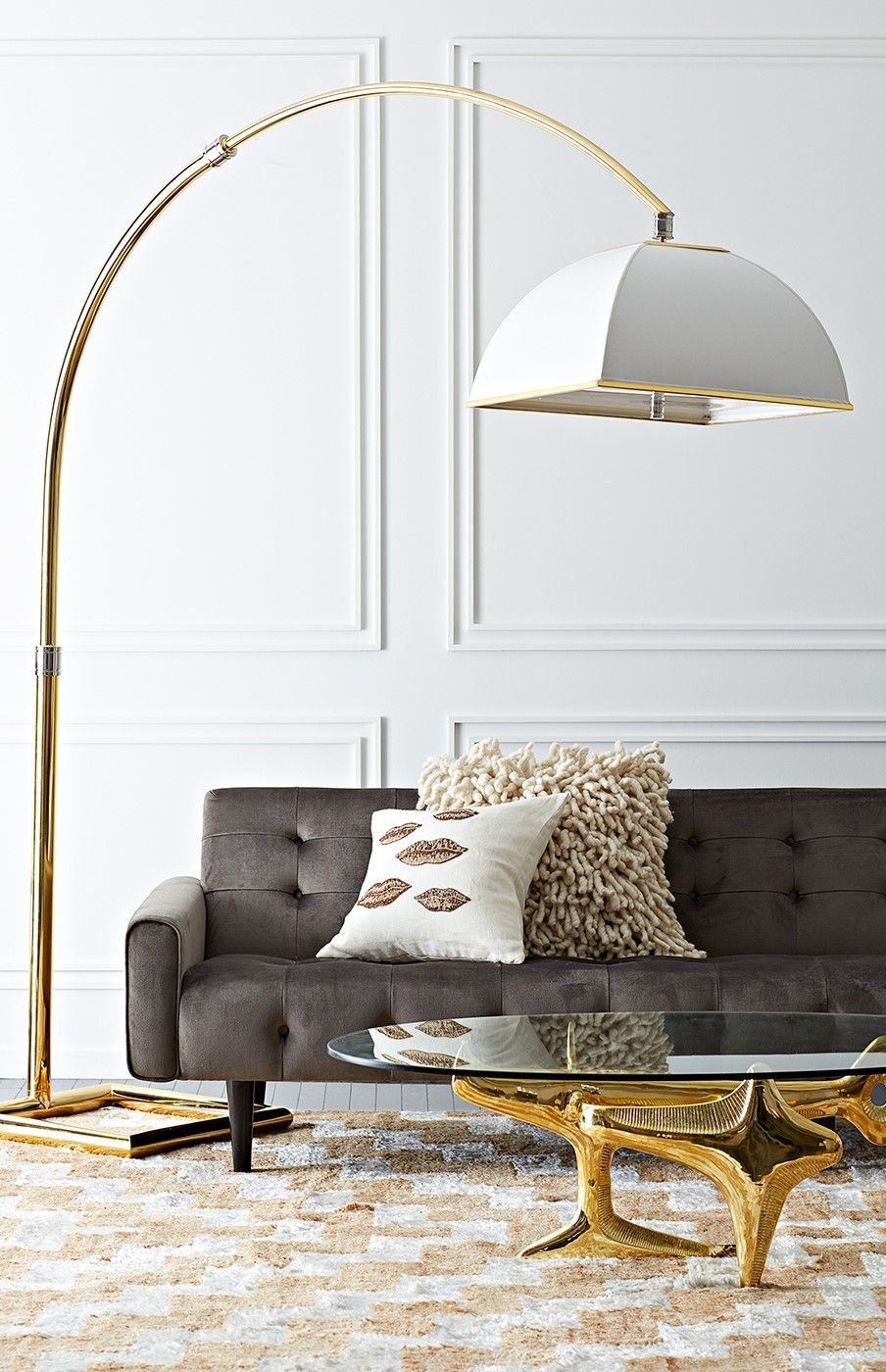 The Electrum Arc Floor Lamp Offers An Intriguing Design with dimensions 904 X 1400