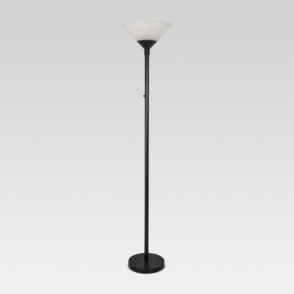 Torch Floor Lamp Black Includes Energy Efficient Light Bulb inside measurements 1000 X 1000