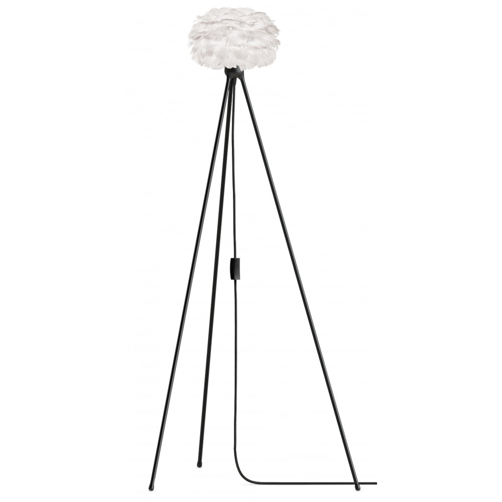 Umage Eos Tripod Floor Lamp White Feather Eos Microblack Tripod within proportions 1000 X 1000