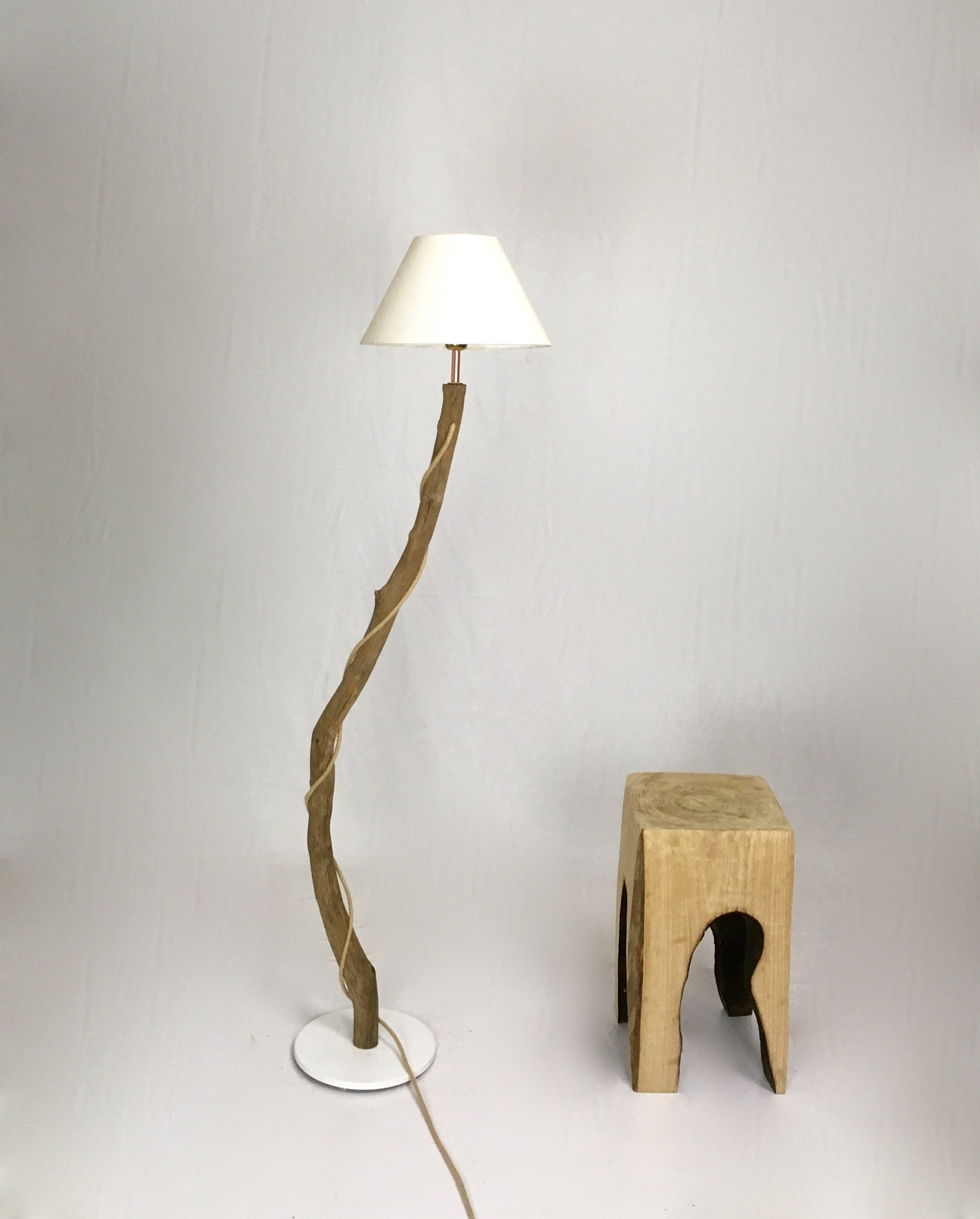 Unique Branch Floor Lamp With White Lampshade Cloth Cable inside measurements 2000 X 2487