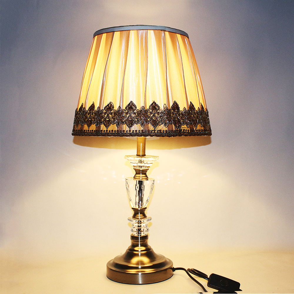 Us 393 30 Offmodern Classical Fabric Crystal Desk Lights Vintage E27 Led 220v Creative Table Lamp For Reading Bedside Home Living Room Office In inside measurements 1000 X 1000