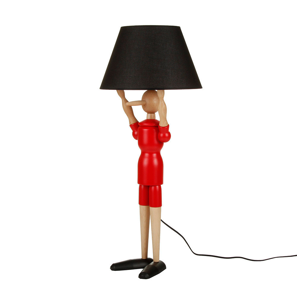 Valsecchi 1918 Pinocchio Floor Lamp Red Black throughout proportions 1000 X 1000