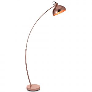 Versanora Arco Floor Lamp With Shade Rose Gold Finish regarding sizing 2000 X 2000