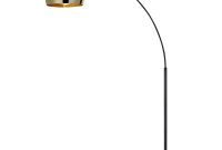 Versanora Arquer Arc Floor Lamp With Gold Shade And Black with regard to dimensions 2000 X 2000