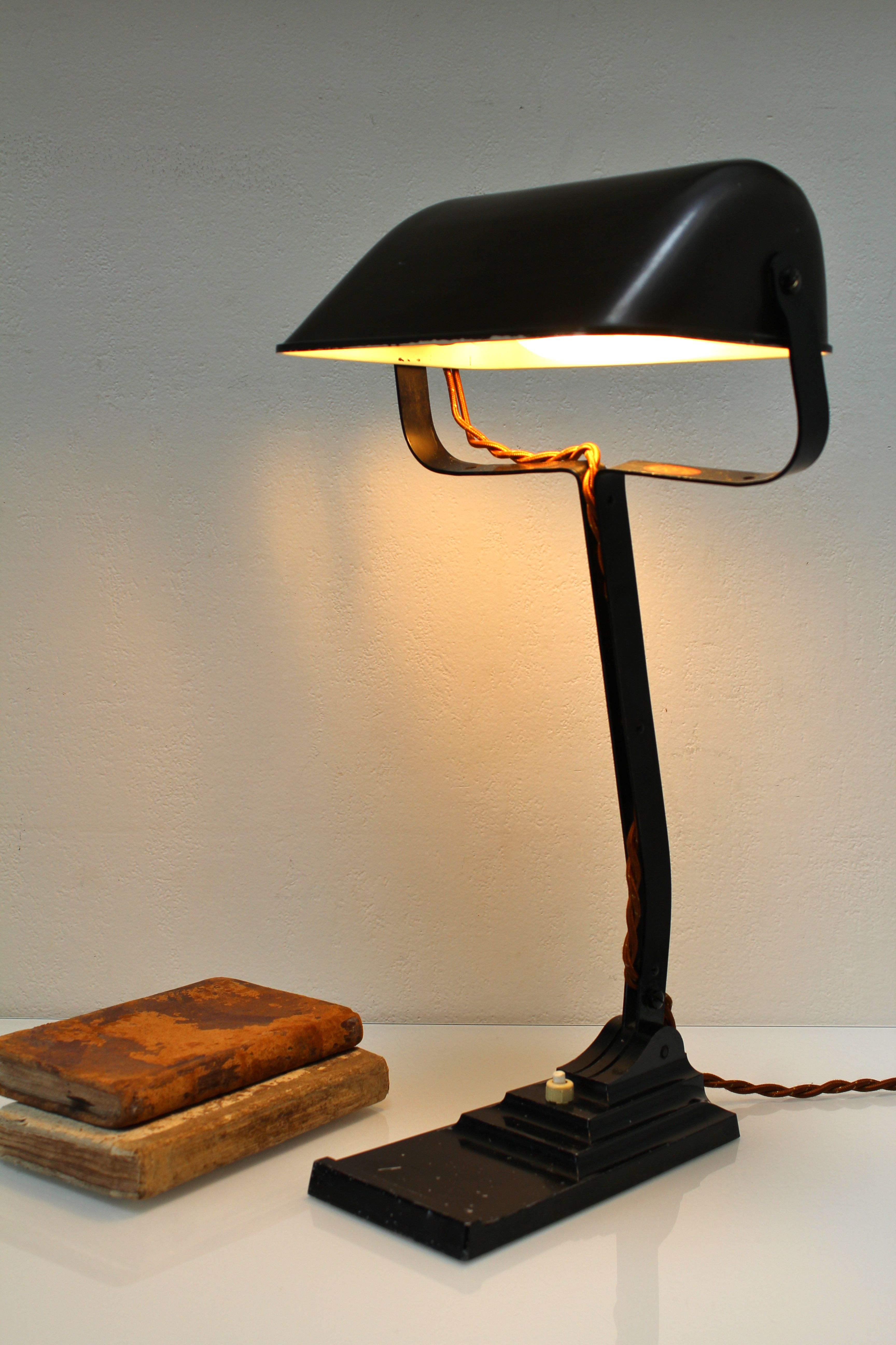 Vintage Erpe Bankers Desk Lamp Art Deco Design Table Lamp with dimensions 3456 X 5184