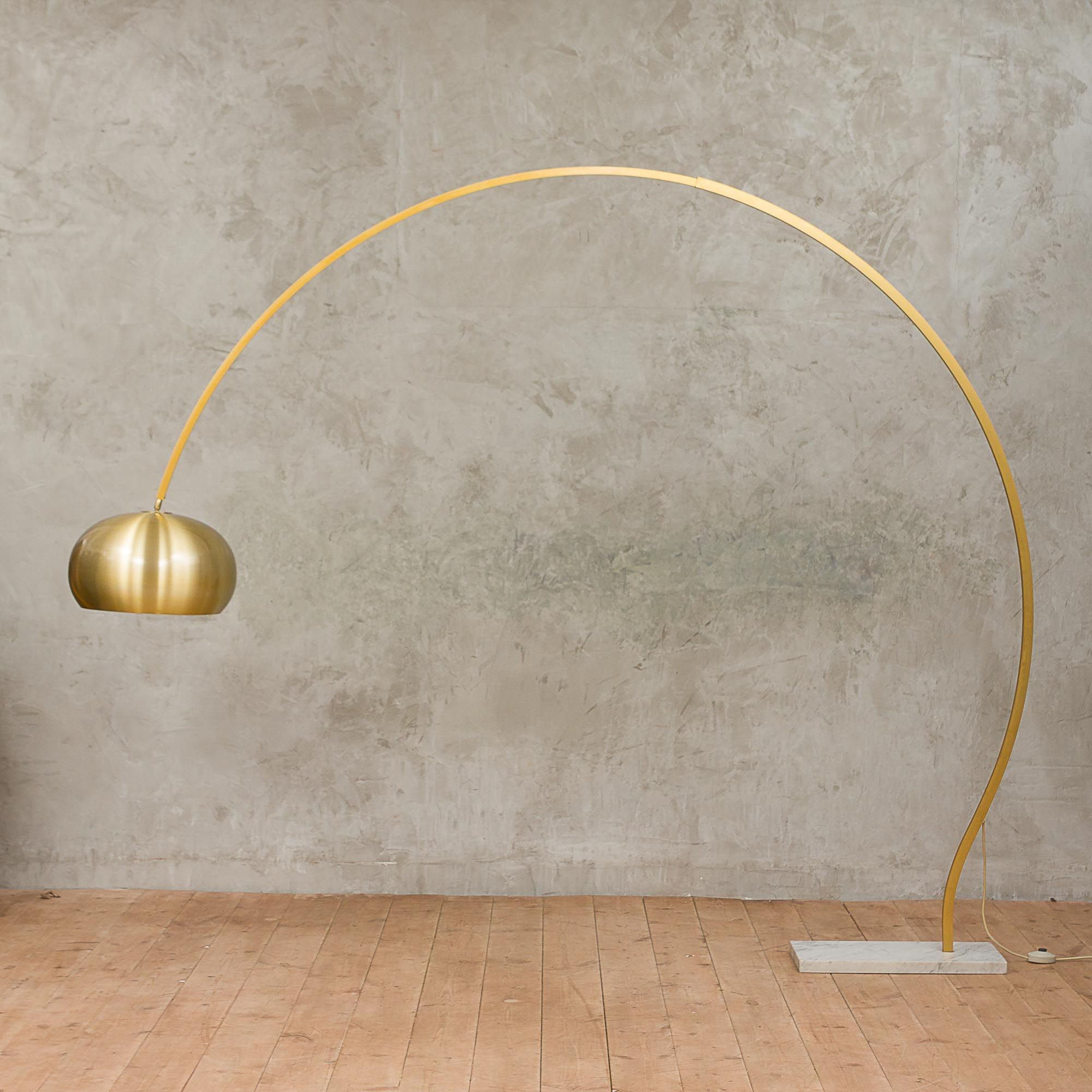 Vintage Italian Arc Floor Lamp In Brass From The 70s for sizing 2000 X 2000