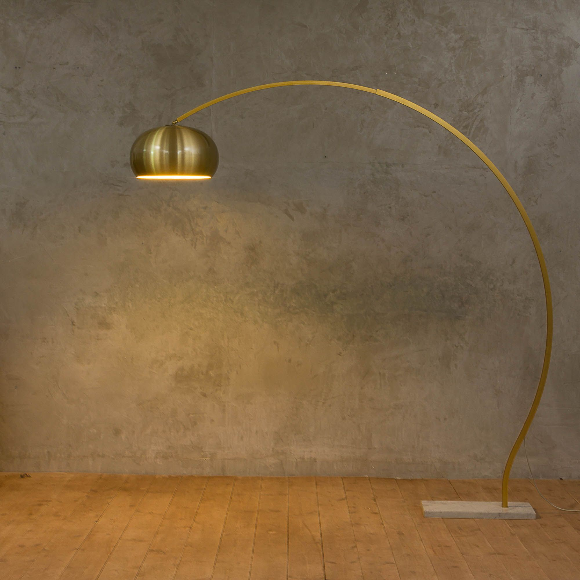 Vintage Italian Arc Floor Lamp In Brass From The 70s regarding proportions 2000 X 2000