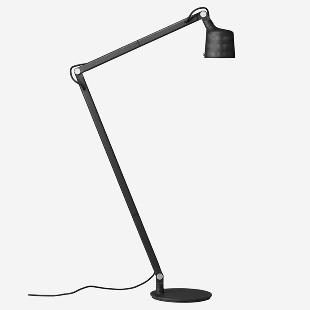 Vipp 525 Perforation Floor Reading Light Black for sizing 1000 X 1000