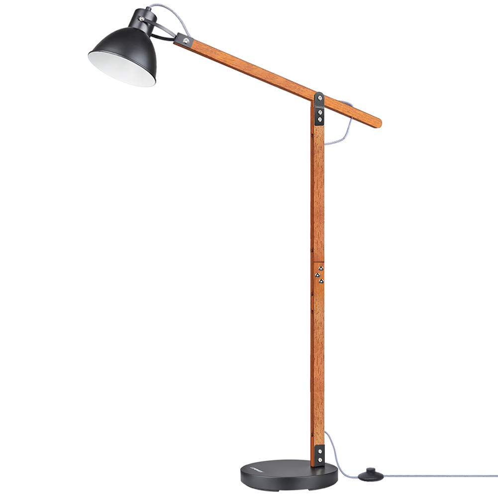 Wayfair Floor Lamps Mid Century Modern Black Reading Lamp within measurements 1001 X 1001