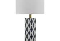 Weylin Ceramic Table Lamp Navy Blue And White Waves With Shade intended for proportions 1000 X 1000