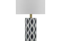 Weylin Ceramic Table Lamp Navy Blue And White Waves With Shade with regard to proportions 1000 X 1000