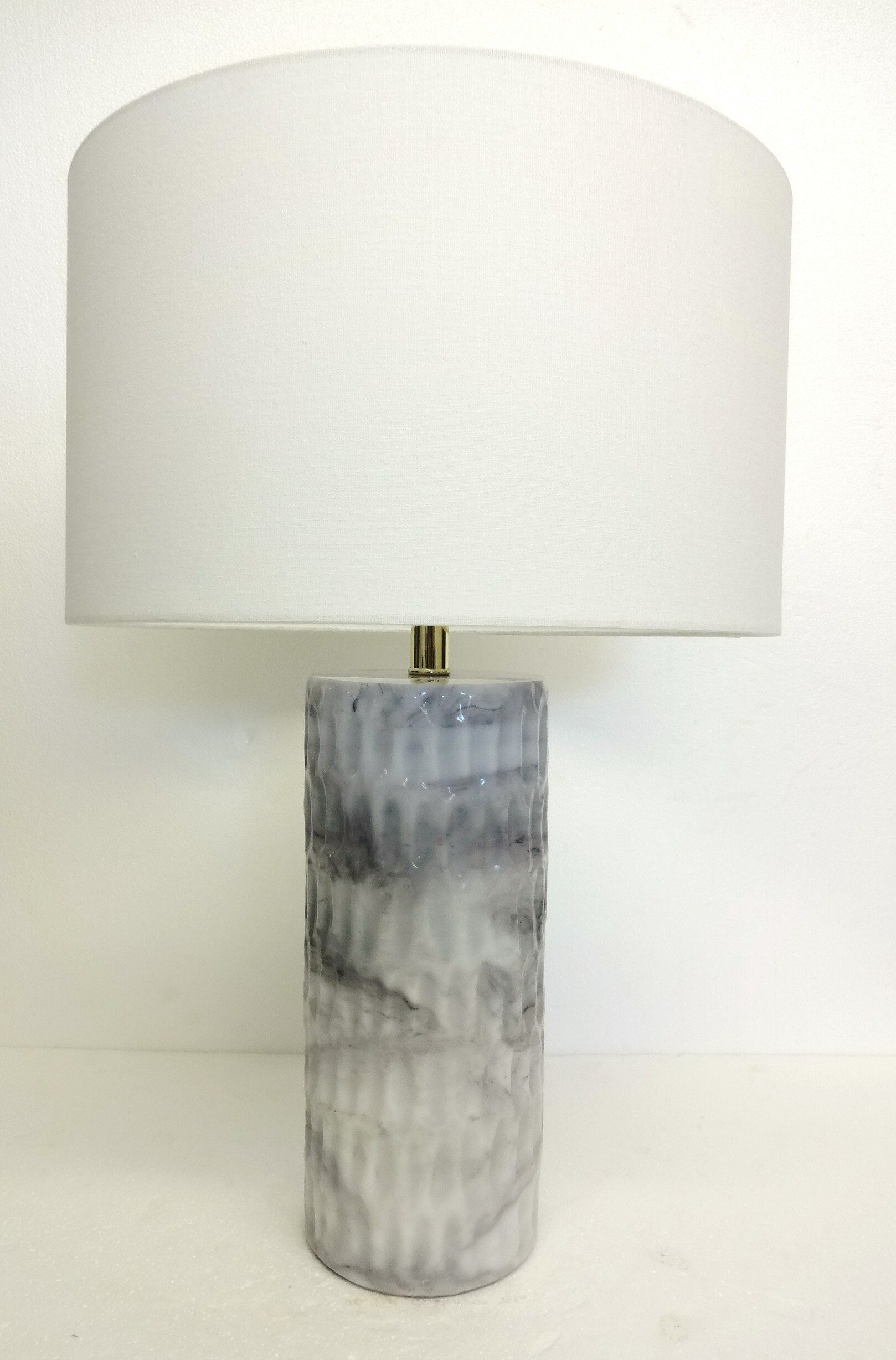 Wideman Round Faux Marble 28 Table Lamp intended for dimensions 1618 X 2456