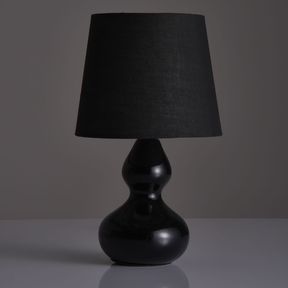 Wilko Black Ceramic Table Lamp within dimensions 1000 X 1000