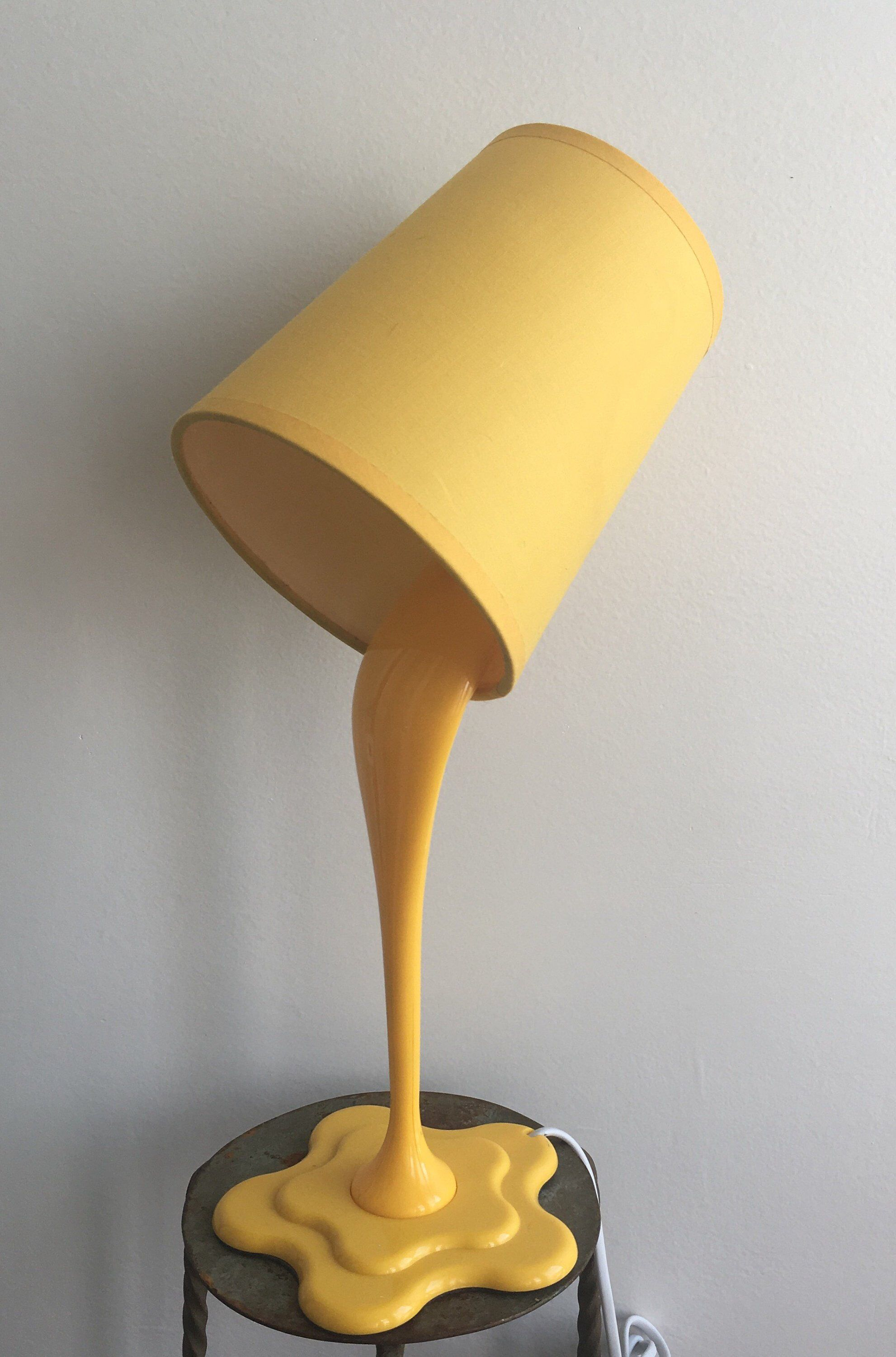 Yellow 80s Design Table Lamp Vintage Table Lamp Retro within proportions 1982 X 3000