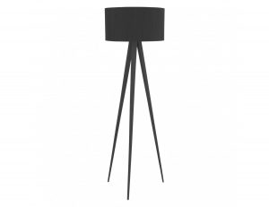 Yves Black Floor Lamp With Black Silk Shade with measurements 1200 X 925