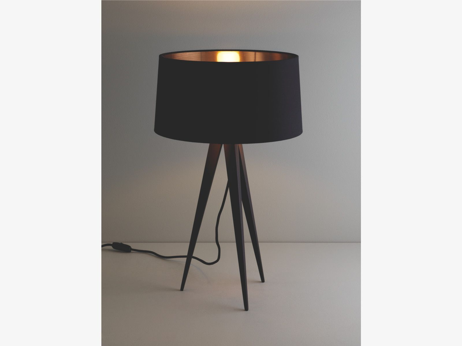 Yves Blacks Metal Black Tripod Table Lamp Base Habitatuk with regard to proportions 1600 X 1200