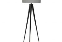 Zuiver Tripod Floor Lamp Black Metal Gray Fabric 157x50cm inside sizing 1024 X 1024