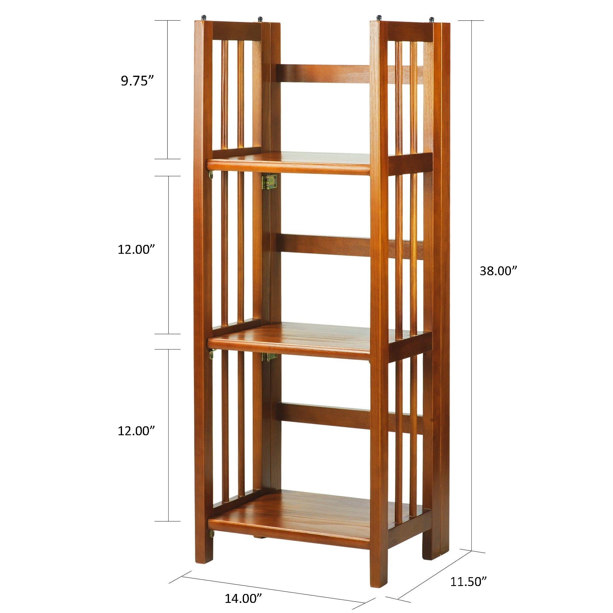 3 Shelf Folding 14 Inch Wide Bookcase throughout dimensions 2000 X 2000