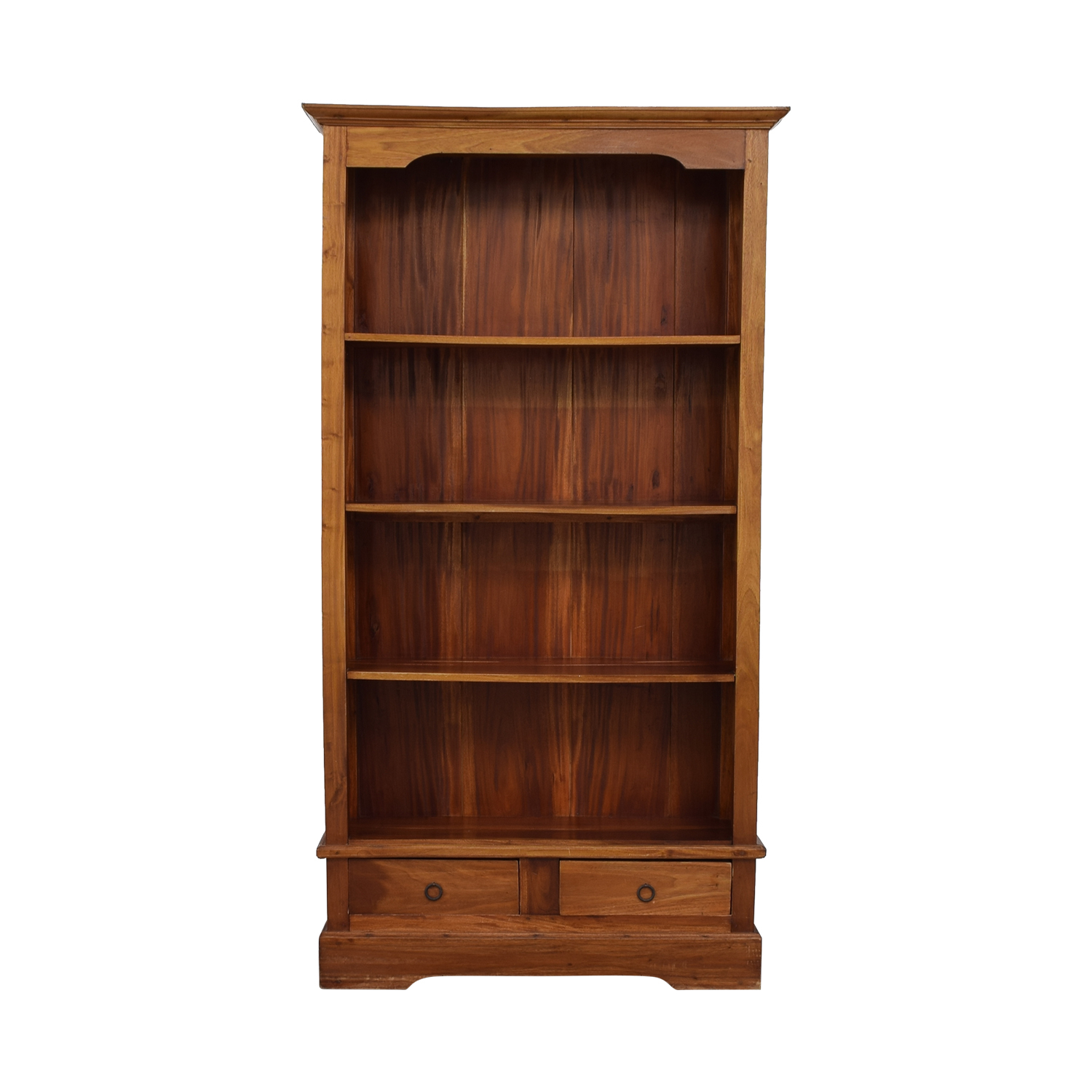 48 Off Tall Wood Bookcase With Two Drawers Storage pertaining to measurements 1500 X 1500
