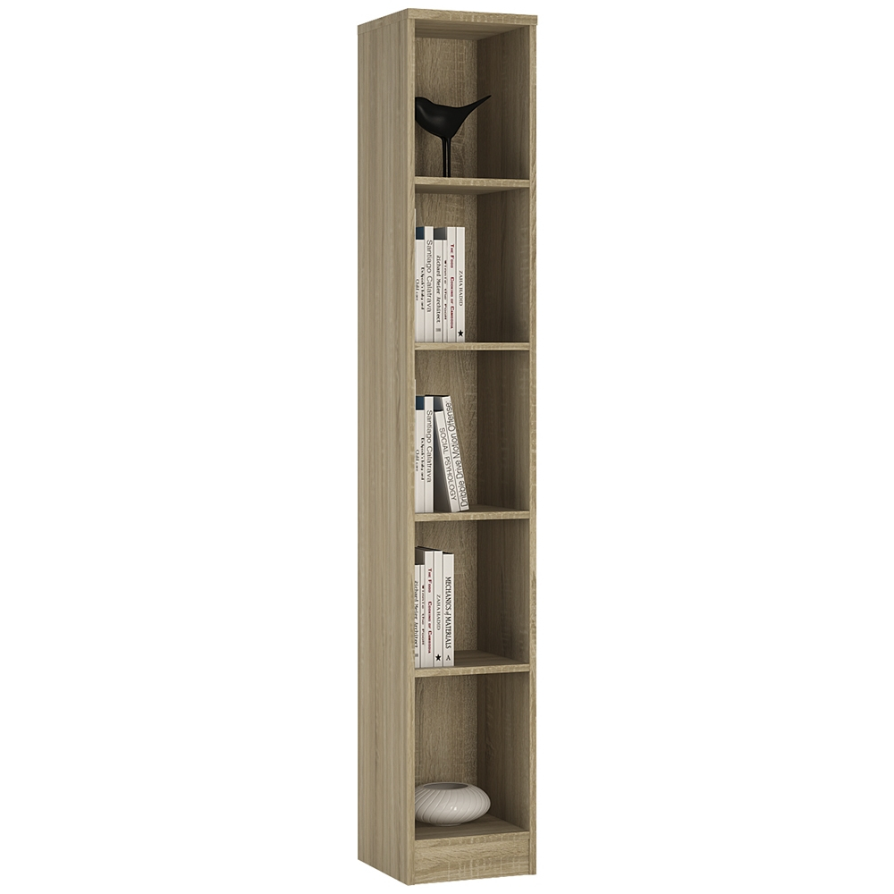 4you Sonama Oak Tall Narrow Bookcase regarding proportions 1000 X 1000