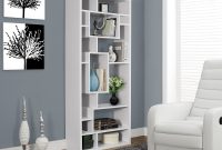 72 Tall Modern Bookcase In White Finish Living Room intended for proportions 2000 X 1600