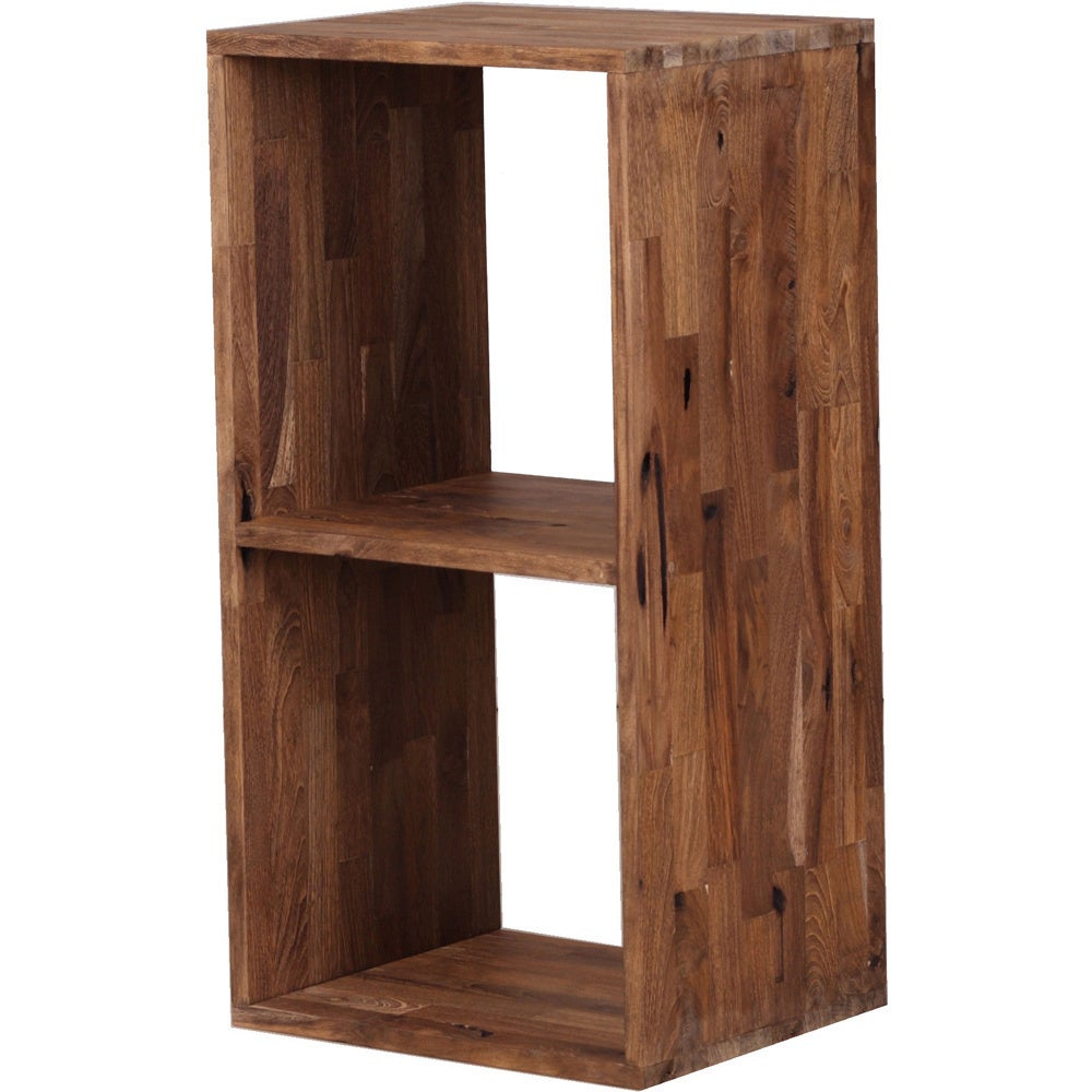 Aurelle Home Small Teak Wood Bookcase for proportions 1000 X 1000