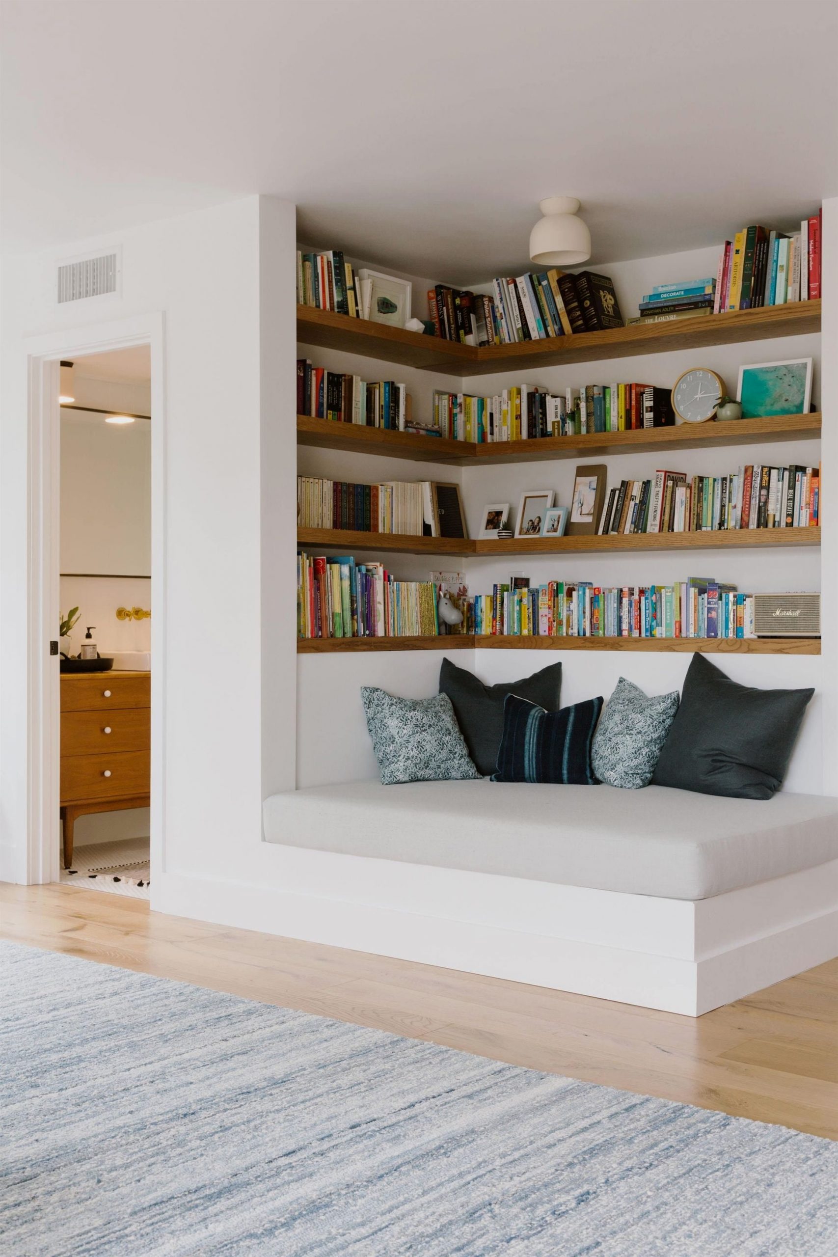 Built In Reading Nook In The Corner Of Next To Tv Or On The pertaining to sizing 1950 X 2925