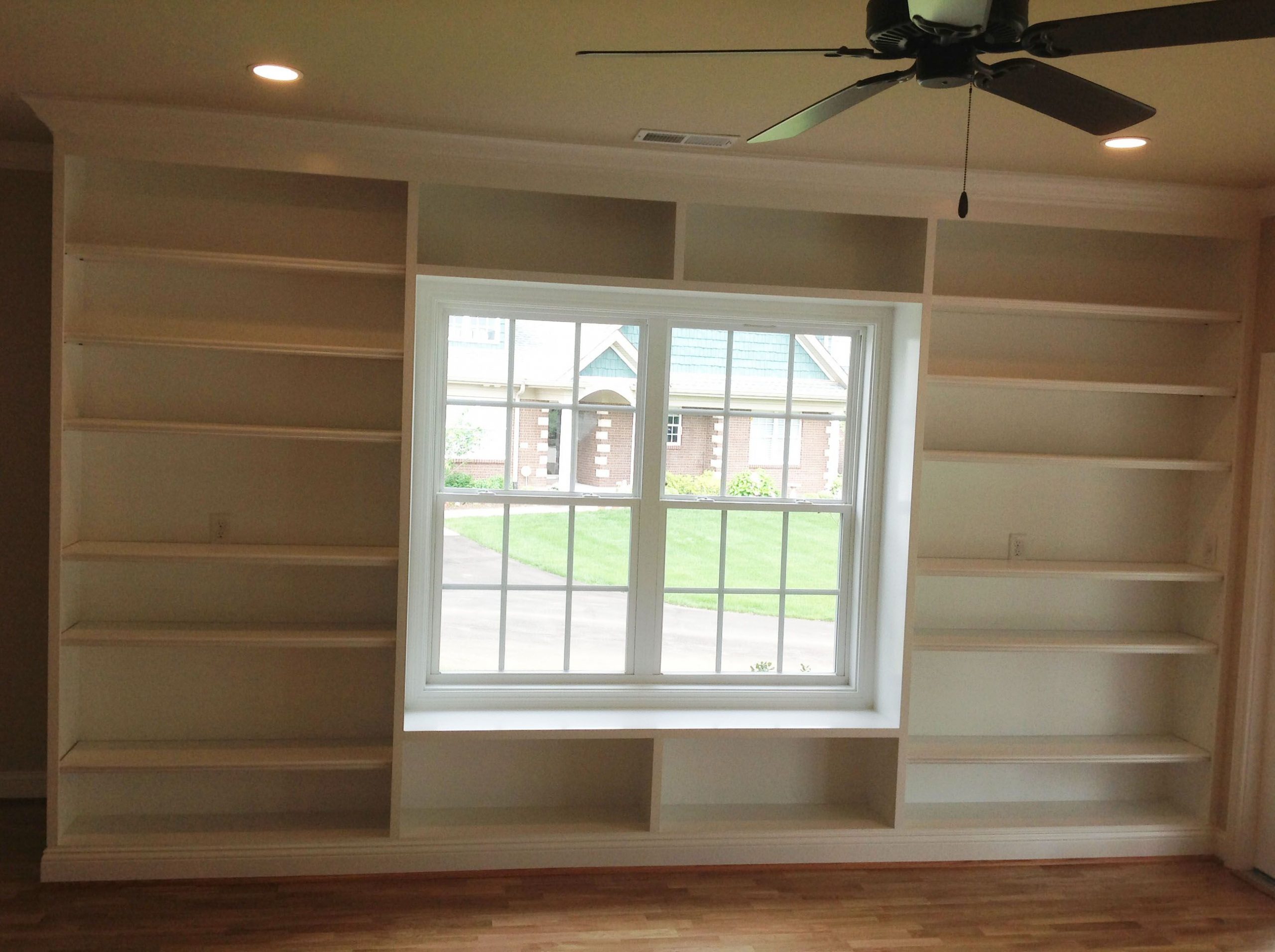 Built In Shelves Around A Window I Would Love To Have intended for proportions 2592 X 1936