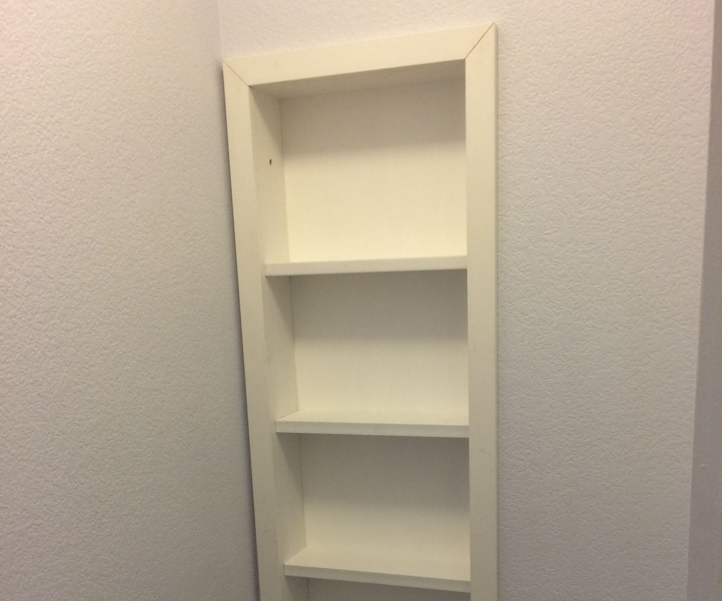 Built In Shelves Between The Studs 4 Steps With Pictures for sizing 2448 X 2040