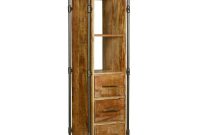 Calgary 4 Open Shelf Industrial Tall Narrow Bookcase With Drawers in dimensions 1200 X 1200