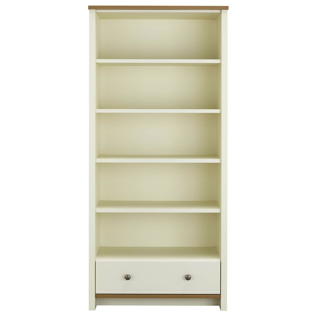 Clovelly Large Bookcase Vanilla At Wilko Large within dimensions 1000 X 1000