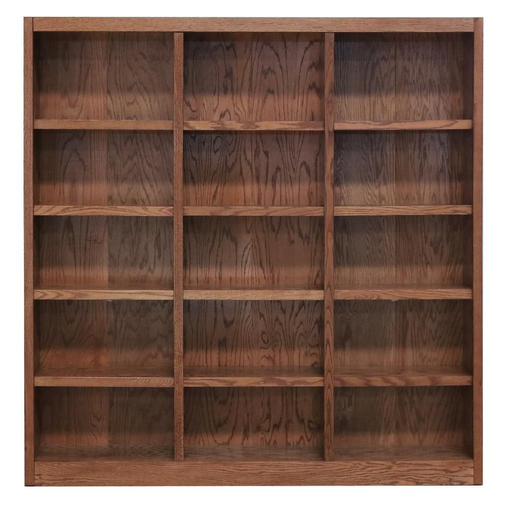 Concepts In Wood 15 Shelf Triple Wide Wood Bookcase 72 Inch in proportions 1000 X 1000