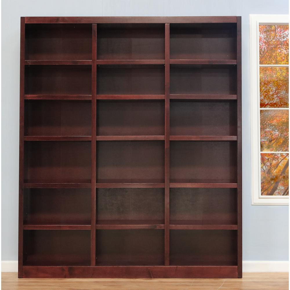 Concepts In Wood 18 Shelf Triple Wide Wood Bookcase 84 In with regard to measurements 1000 X 1000