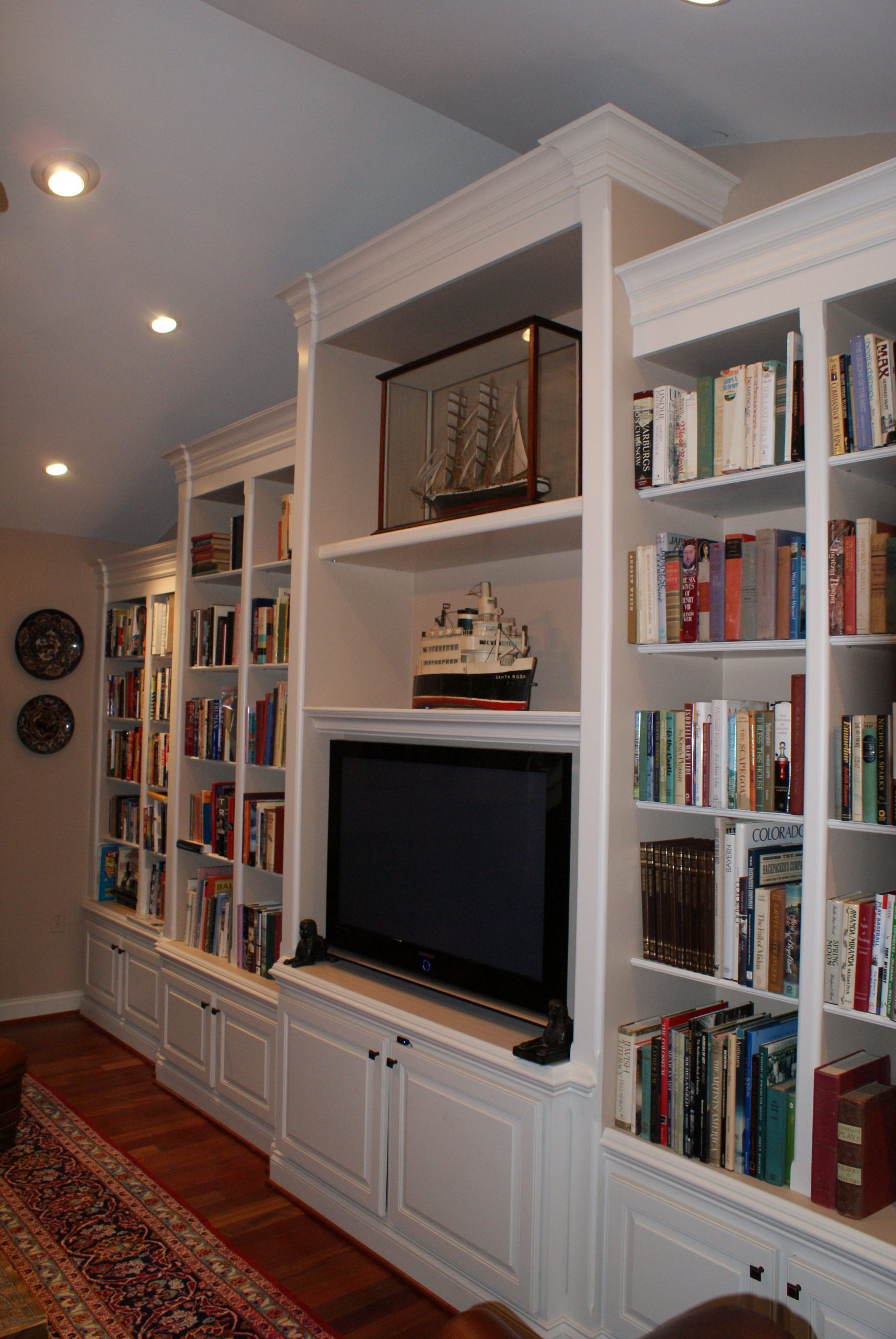 Custom Built In Shelving With Cathedral Ceiling Built In inside dimensions 2592 X 3872