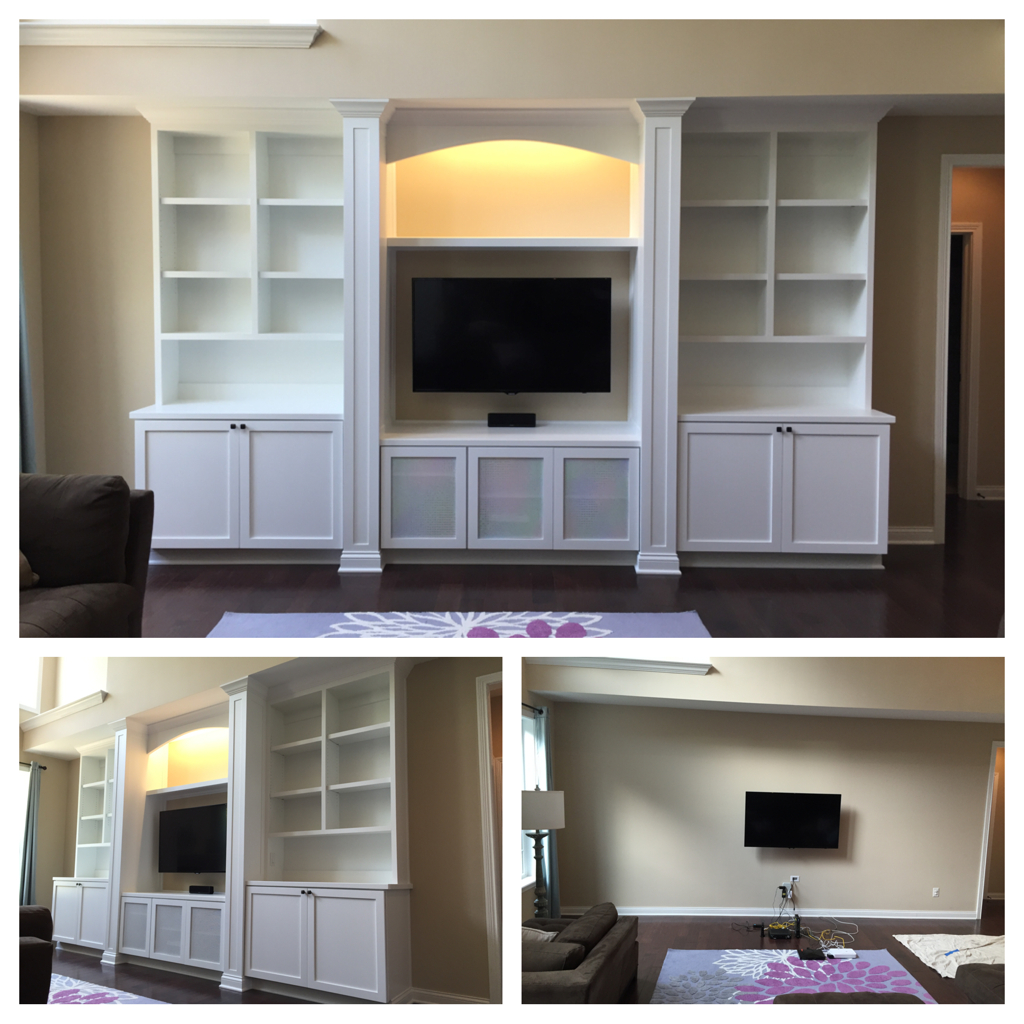 Custom Built In With Base Cabinets Bookshelves Columns within sizing 1024 X 1024