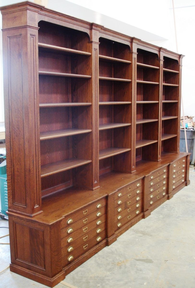 Custom Made Bookcase With Map Drawers Chatsworth throughout proportions 812 X 1200