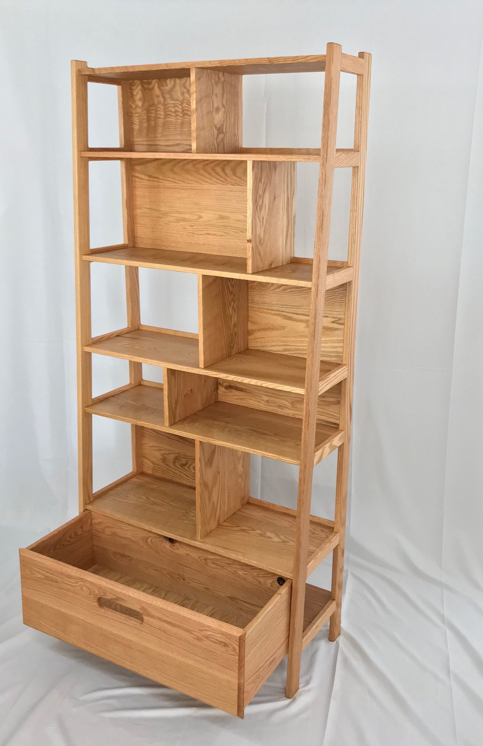 Custom Made Mid Century Modern Solid Wood Bookcase Allan Within Size 2238 X 3457 Scaled 