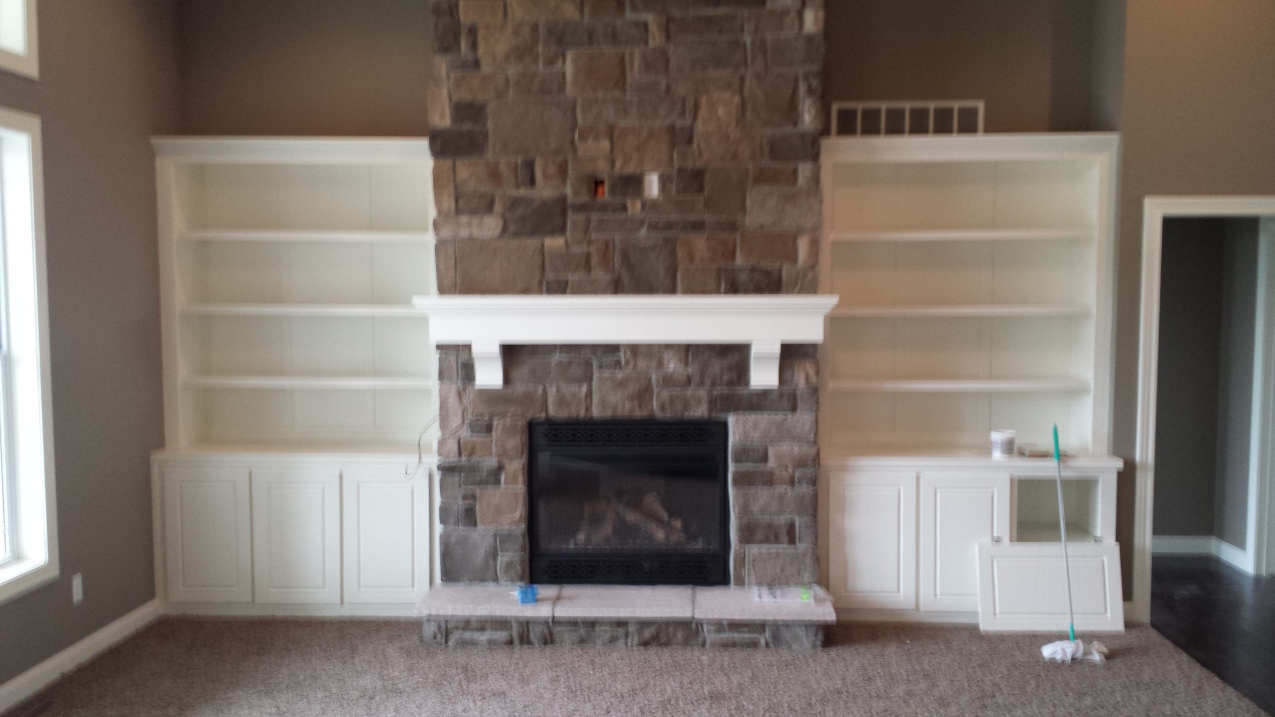 Custom Wood Built Ins Around Fireplace With Shelving And pertaining to measurements 4128 X 2322