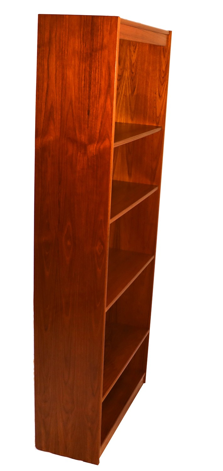 Danish Modern Teak Tall Bookcase pertaining to dimensions 711 X 1500
