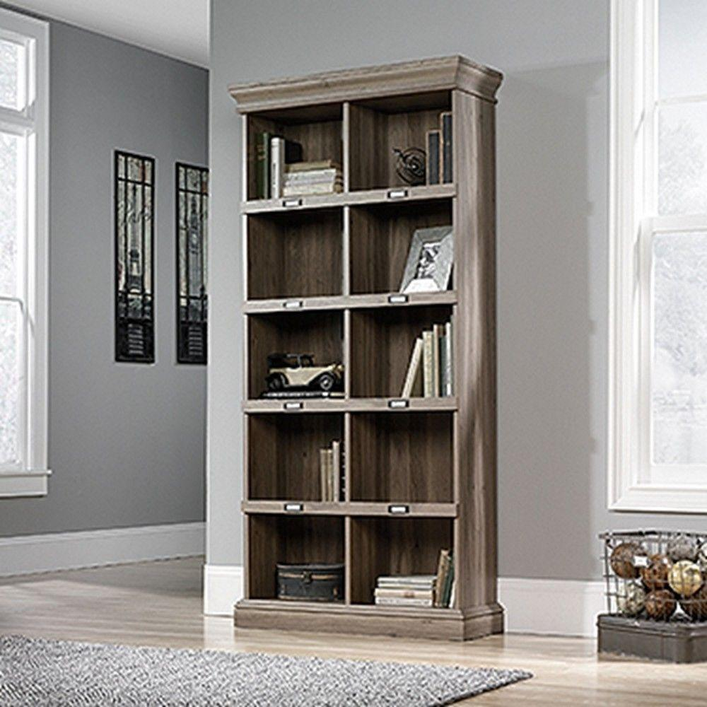 Details About Bookcase Open Storage Office Display Organize Furniture Molding Top Salt Oak pertaining to measurements 1000 X 1000