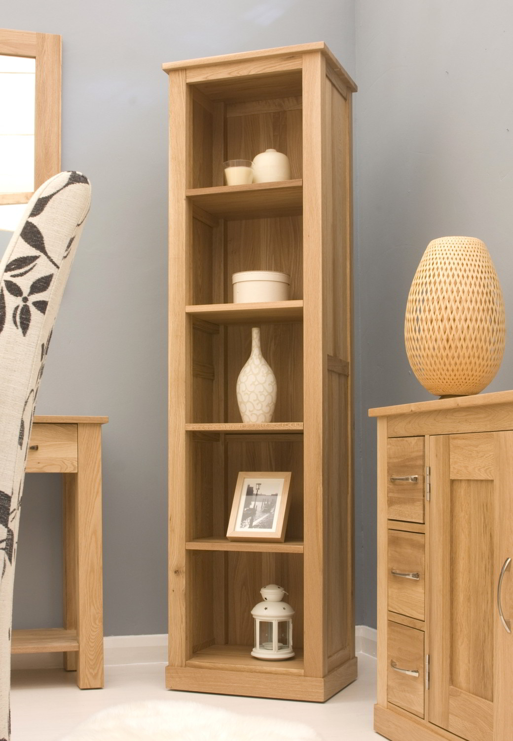 Details About Conran Solid Oak Modern Furniture Narrow Living Room Office Bookcase pertaining to measurements 1040 X 1500