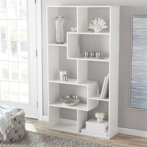 Details About Cube Shelving Unit Tall Narrow Bookcase 8 Shelf Display Case Media Storage Open for proportions 3000 X 3000