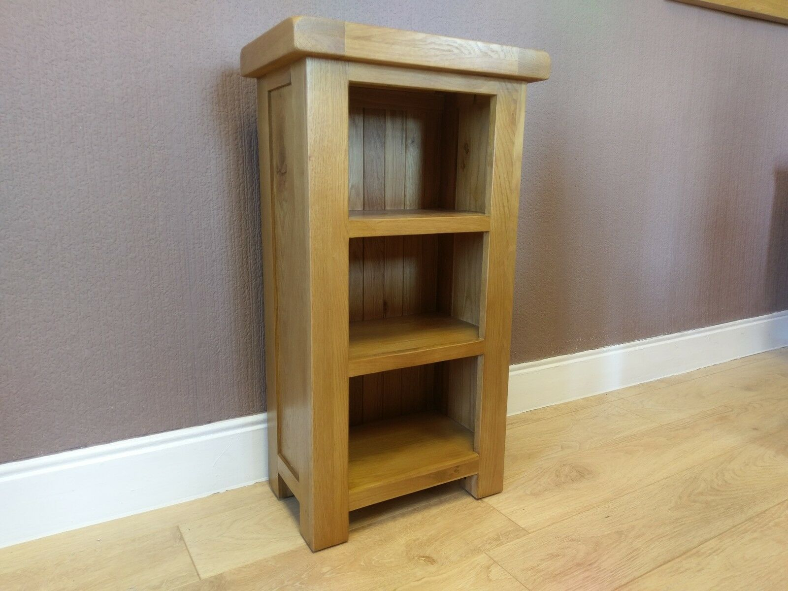 Details About Kingsford Solid Oak Small Narrow Bookcase Bookshelf Shelves 50cm 30cm 90cm in proportions 1600 X 1200